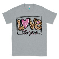 Heather Grey love like jesus Classic Tee - MaliasSmallBusiness