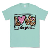 Seafoam love like jesus Classic Tee - MaliasSmallBusiness