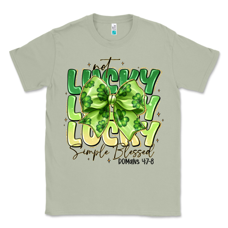 Not Lucky Simply Blessed Classic Tee by CowhideDigitalArt | Teevron