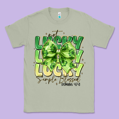 Not Lucky Simply Blessed Classic Tee Designed By Cowhidedigitalart