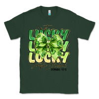 Sports Green Not Lucky Simply Blessed Classic Tee - CowhideDigitalArt