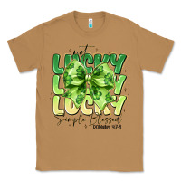 Toasted Coconut Not Lucky Simply Blessed Classic Tee - CowhideDigitalArt