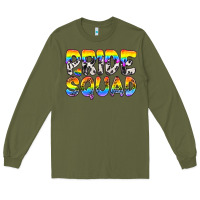 Army Green Western LGBTQ+ Pride Squad Long Sleeve Tee - BundleAndBundleShop