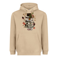 Mushroom walking in a winter wonderland Heavyweight Hoodie - CowGirlArtShop