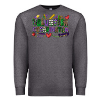 Charcoal Heather volunteer coordinator mardi gras cowgirl Premium Sweatshirt - CowGirlArtShop
