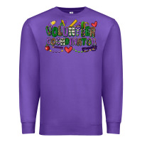 Purple volunteer coordinator mardi gras cowgirl Premium Sweatshirt - CowGirlArtShop