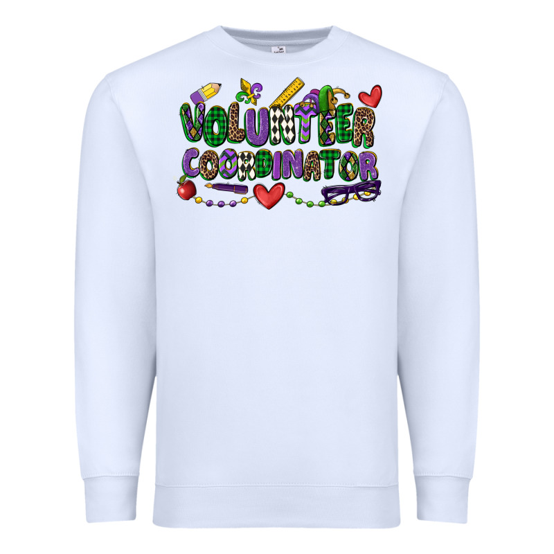 Volunteer Coordinator Mardi Gras Cowgirl Premium Sweatshirt by CowGirlArtShop | Teevron