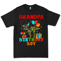 Grandpa Of The Birthday Boy T Rex Premium Tee | Teevron