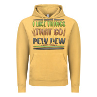 Vintage Mustard i like things that go pew pew Vintage Hoodie - MaliasSmallBusiness