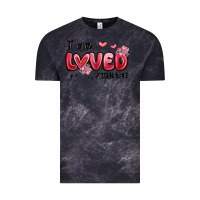 Cloud Black i am loved john 3 16 Vintage Tee - MaliasSmallBusiness