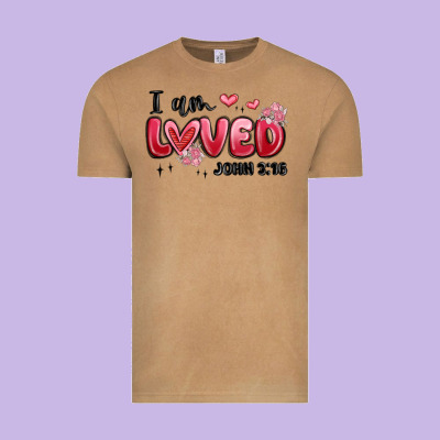 I Am Loved John 3 16 Vintage Tee Designed By Maliassmallbusiness