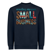 Navy minding my own small business bbs Heavyweight Sweatshirt - BundleAndBundleShop
