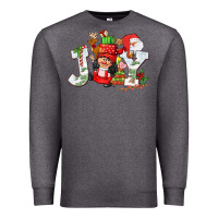 Charcoal Heather christmas joy girl gnome Premium Sweatshirt - CowGirlArtShop