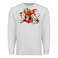 Dove Grey christmas joy girl gnome Premium Sweatshirt - CowGirlArtShop