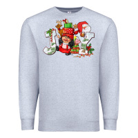 Heather Grey christmas joy girl gnome Premium Sweatshirt - CowGirlArtShop
