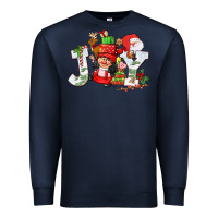 Navy christmas joy girl gnome Premium Sweatshirt - CowGirlArtShop