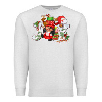 Oatmeal Heather christmas joy girl gnome Premium Sweatshirt - CowGirlArtShop
