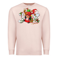 Pale Pink christmas joy girl gnome Premium Sweatshirt - CowGirlArtShop