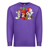 Purple christmas joy girl gnome Premium Sweatshirt - CowGirlArtShop