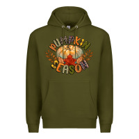 Army Green pumpkin season Premium Hoodie - CowGirlArtShop