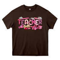 Chocolate Brown breast cancer teacher Heavy Core Tee - Artiststas