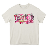 Cream breast cancer teacher Heavy Core Tee - Artiststas