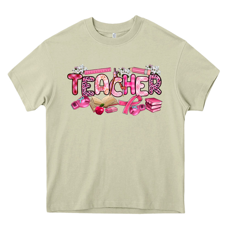 Breast Cancer Teacher Heavy Core Tee by Artiststas | Teevron