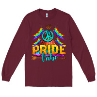 Burgundy LGBTQ+ Pride Tribe Long Sleeve Tee - BundleAndBundleShop