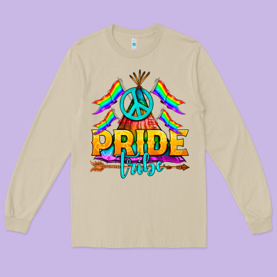 Lgbtq+ Pride Tribe Long Sleeve Tee Designed By Bundleandbundleshop