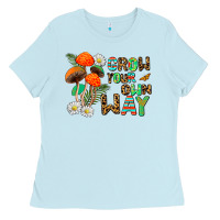 Baby Blue grow your own way Ladies Tee - AdoDesignShop