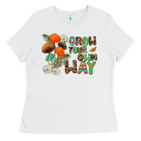 White grow your own way Ladies Tee - AdoDesignShop