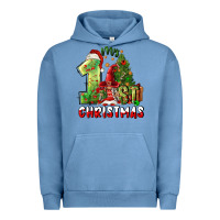 Pigment Pebble Blue first christmas Urban Hoodie - FaDigitalArtStudio
