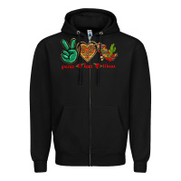 Black Peace Love Mexico Zipper Hoodie - texasbilliewilder