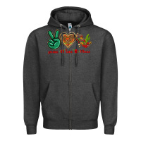 Charcoal Heather Peace Love Mexico Zipper Hoodie - texasbilliewilder