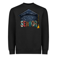 Black senior 2023 graduation hat bbs Heavyweight Sweatshirt - BundleAndBundleShop