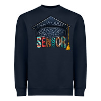 Navy senior 2023 graduation hat bbs Heavyweight Sweatshirt - BundleAndBundleShop
