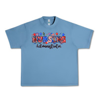 Pebble Blue 4th of july nursing administrator Urban Heavy Tee - NancyCooperArtShop