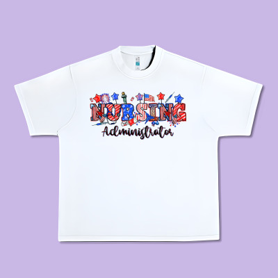 4th Of July Nursing Administrator Urban Heavy Tee Designed By Nancycooperartshop
