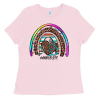 Bubblegum Pink nurse life rainbow Ladies Tee - JahusDesignShop