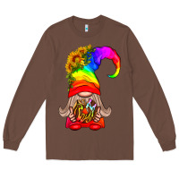 Chestnut LGBTQ+ Pride Gnome With Donut Long Sleeve Tee - BundleAndBundleShop