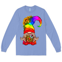 Colony Blue LGBTQ+ Pride Gnome With Donut Long Sleeve Tee - BundleAndBundleShop