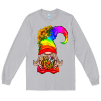 Moon Dust LGBTQ+ Pride Gnome With Donut Long Sleeve Tee - BundleAndBundleShop