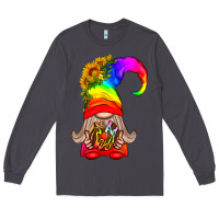 Smoke LGBTQ+ Pride Gnome With Donut Long Sleeve Tee - BundleAndBundleShop