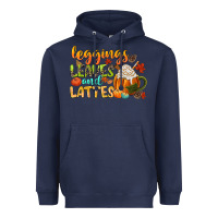 Navy leaves and lattes Heavyweight Hoodie - CowGirlArtShop