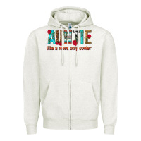 Oatmeal Heather Auntie Like a Mom Only Cooler Zipper Hoodie - texasbilliewilder