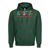 Sports Green Auntie Like a Mom Only Cooler Zipper Hoodie - texasbilliewilder