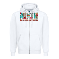 White Auntie Like a Mom Only Cooler Zipper Hoodie - texasbilliewilder