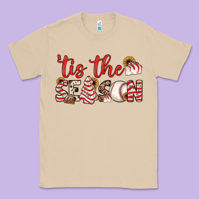 Tis The Season Baseball Little Debbie Tree Cakes Classic Tee Designed By Jahusdesignshop