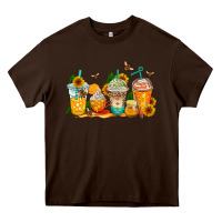 Chocolate Brown bumble bee coffee cups Heavy Core Tee - AdoDesignShop