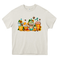 Cream bumble bee coffee cups Heavy Core Tee - AdoDesignShop
